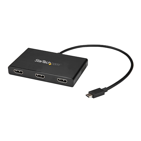 STARTECH.COM 3-Port USB-C to HDMI MST Hub - 4K Multi-Monitor Splitter MSTCDP123HD